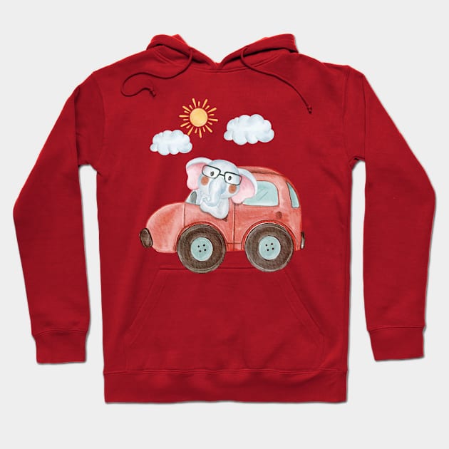 Baby Elephant Car Hoodie by Mako Design 